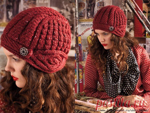Шапочка-шлем из Vogue Knitting!