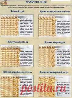 6 ВИДОВ КРОМОЧНЫХ ПЕТЕЛЬ