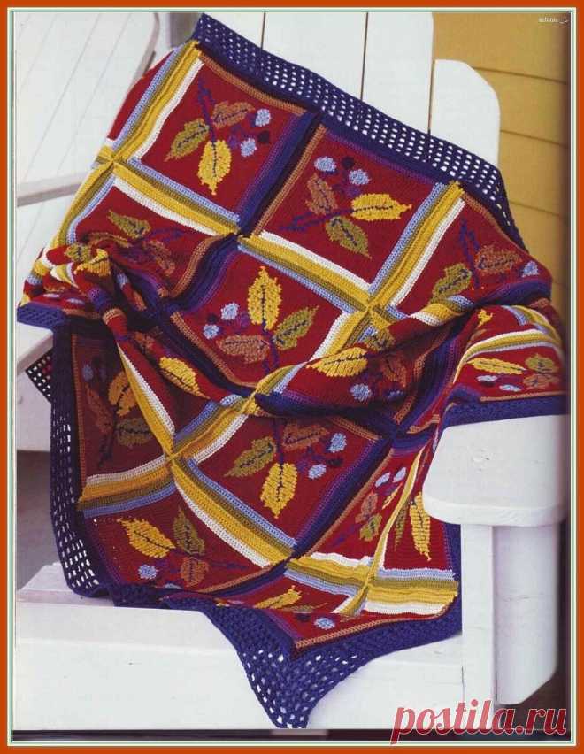 Пледы и наволочки для подушек | Вяжем с удовольствием | Дзен