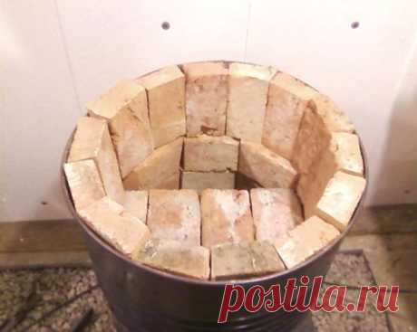 Печь из бочек