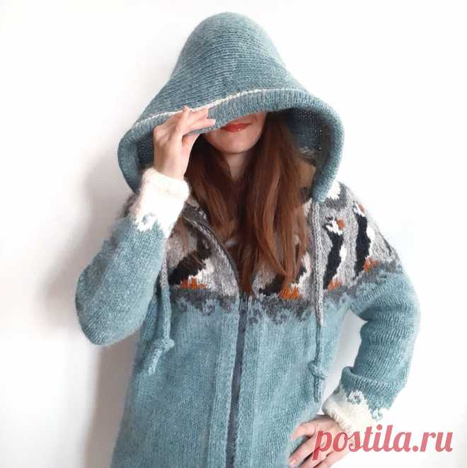 Кардиган спицами с кокеткой Лопапейса. Узор Тупики спицами. Поворотный жаккард! | Вязание красиво. Tamerwool | Яндекс Дзен