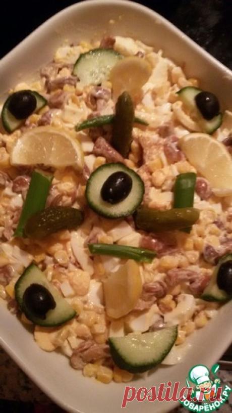 Салат с грибами и кукурузой - кулинарный рецепт