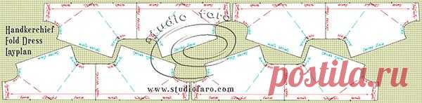 Pattern Puzzle - Handkerchief Fold платье
