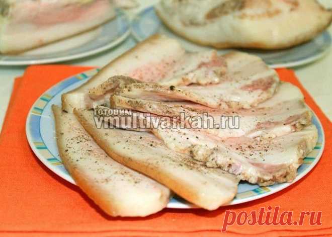 Запеченное сало в мультиварке: пошаговый рецепт вкусной закуски | Готовим в мультиварках