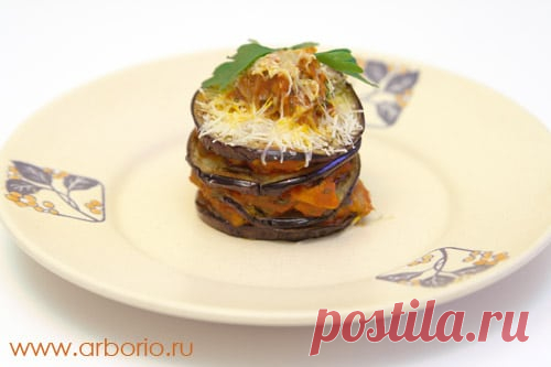 Курица с печеными баклажанами