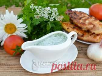 Кефирный соус с чесноком и кинзой — рецепт с фото Домашний кефирный соус с чесноком и кинзой. Соус подходит к куриному шашлыку и овощам на гриле.