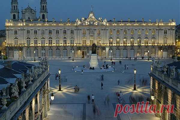 Place Stanislas Crepuscule. Nancy, France.