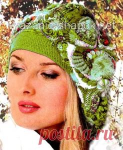 Берет фриформ крючком — мастер класс | Вязание Шапок Спицами и Крючком