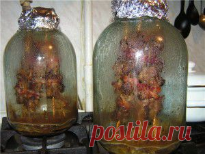 Шашлык из банки как на природе | vkusnyymir