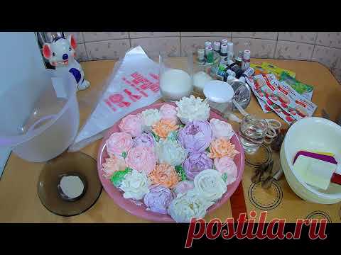 ЗЕФИР без УВАРИВАНИЯ ручным миксером / ЗЕФИРНЫЕ ЦВЕТЫ / РЕЦЕПТ домашнего ЗЕФИРА/