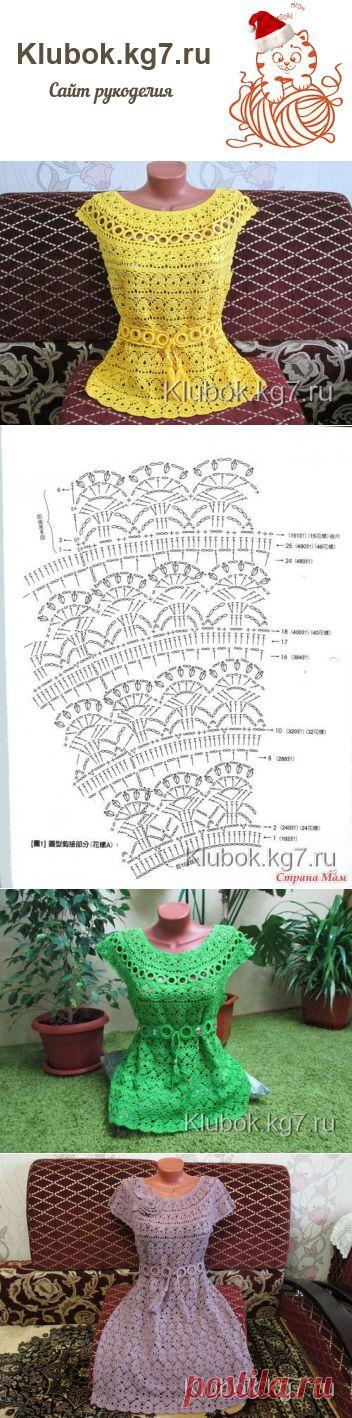 Топ от мастерицы Татьяны Злыдарушкиной-Чеботарёвой | Клубок