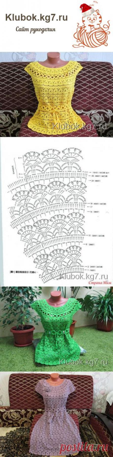 Топ от мастерицы Татьяны Злыдарушкиной-Чеботарёвой | Клубок