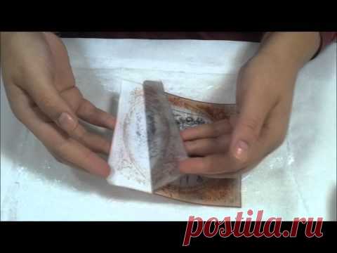 Техника расслаивания декупажной карты.