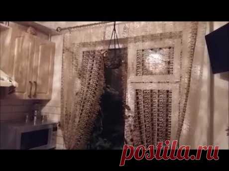 МК узора занавесок для кухни - YouTube