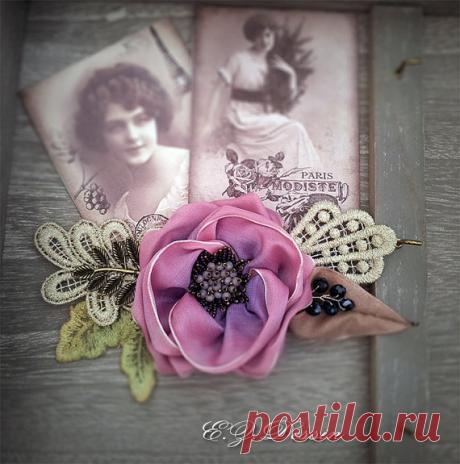 Vintage flowers Ribbons tutorial. Create от Emeliebeads на Etsy