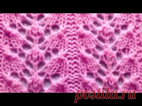 Серебряные колокольчики. Полуажур спицами.