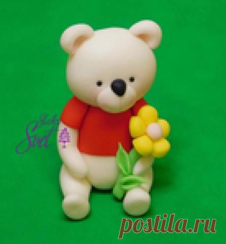 Медвежата из сахарной мастики. Лепка для торта