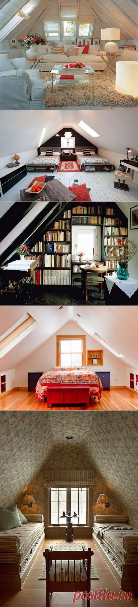 Интерьер мансарды: 50 идей