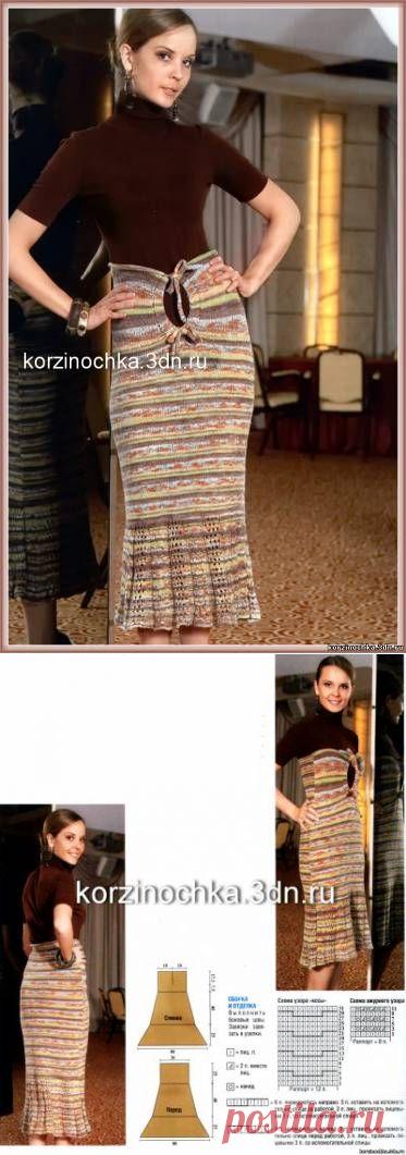 Вязаная юбка-сарафан - 7 Мая 2014 - Вязание спицами, модели и схемы для вязания на спицах