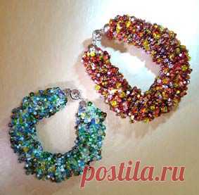 РОСКОШНЫЙ БРАСЛЕТ ИЗ БИСЕРА.