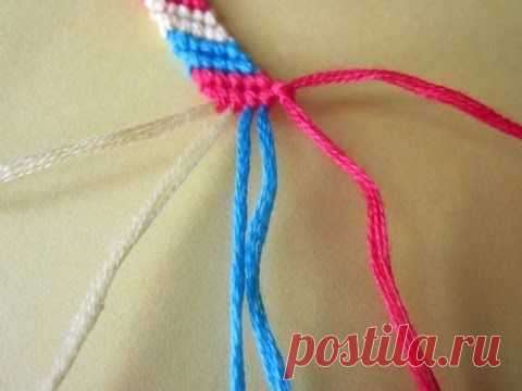 Как плести фенечки из ниток мулине для начинающих -  видео урок бесплатно! - Фенечки