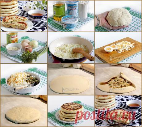 ЛЕПЕШКИ С НАЧИНКОЙ ИЗ РИСА И ЯЙЦА