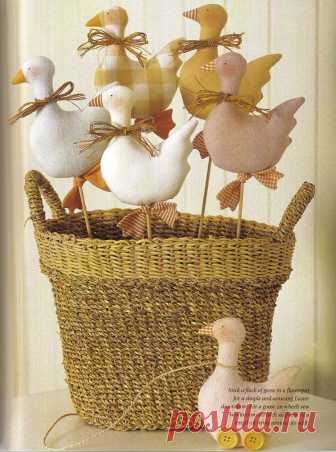 Шьем игрушки. Выкройки уточек, курочек и птичек