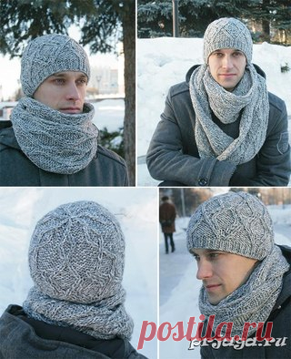 Мужская шапка с ромбами