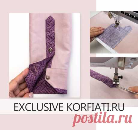 Застежка рукава с цельнокроеной планкой - мастер-класс А. Корфиати