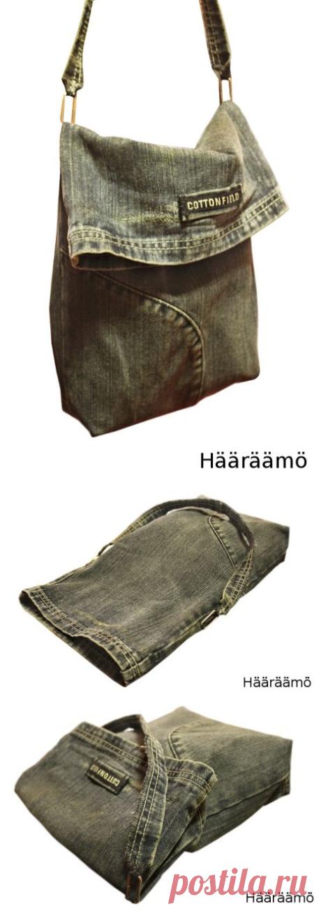 Сумка из штанины джинс..