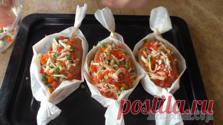Все теперь будут просить этот рецепт / Куриные лодочки с овощами
