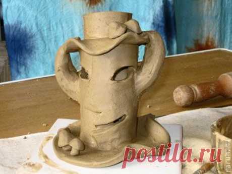 Делаем подсвечник &quot;Колдовское дерево&quot;из красной глины (керамика). - Ярмарка Мастеров - ручная работа, handmade