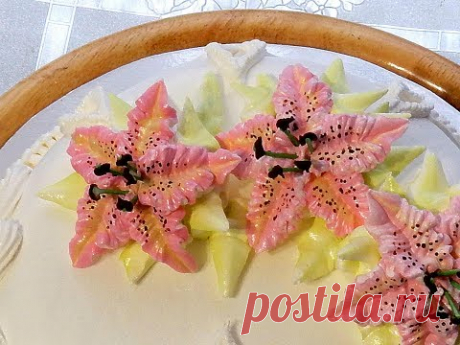 КАК СДЕЛАТЬ ТИГРОВУЮ ЛИЛИЮ ИЗ КРЕМА от SWEET BEAUTY СЛАДКАЯ КРАСОТА , CREAM FLOWER