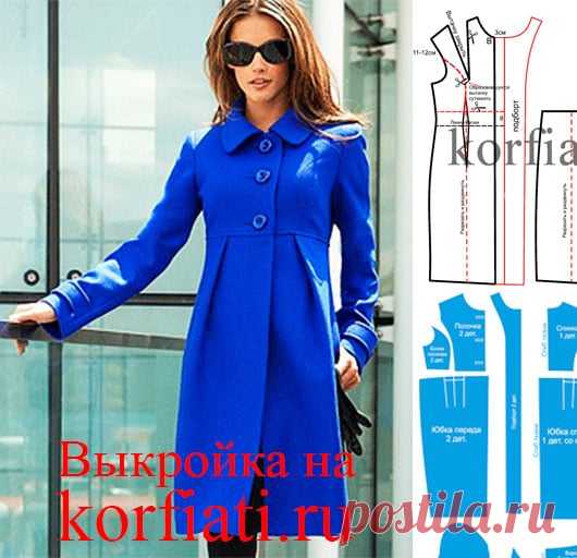 Стильное пальто - выкройка от Анастасии Корфиати