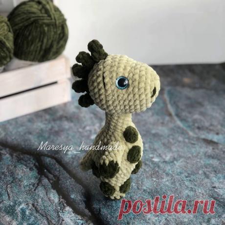 СХЕМА вязания динозавра крючком из плюшевой пряжи #амигуруми #схемыамигуруми #вязанаяигрушка #вязаныйдинозавр #игрушкикрючком #amigurumipattern #amigurumidinosaur #crochetdinosaur