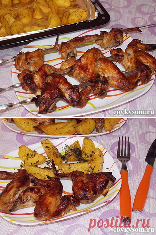 Шашлык из куриных крыльев в духовке - covkysom.ru