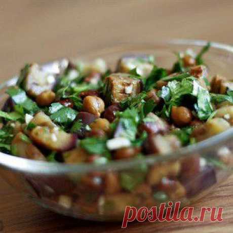 Нут с баклажаном рецепт – вегетарианская еда: салаты
