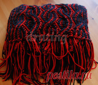 Knitting Break - Przerwa na dzierganie!: Flaming Scarf - Two colour Brioche Stitch Scarf