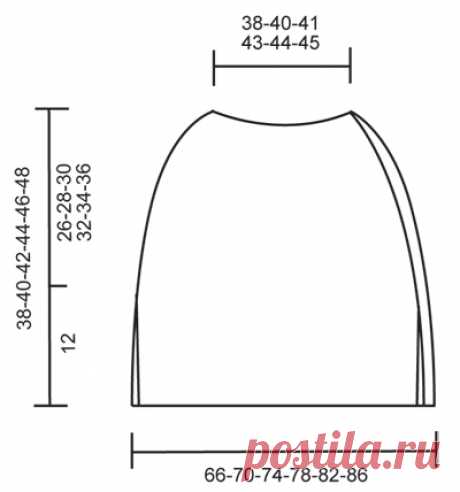 Схема вязания Пончо: Первое свидание DROPS 154-4 First date