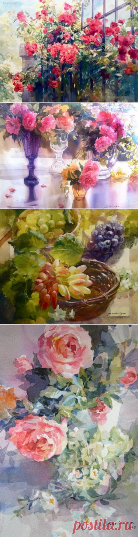 (+1) Акварели японского художника Tsukiyo Ono