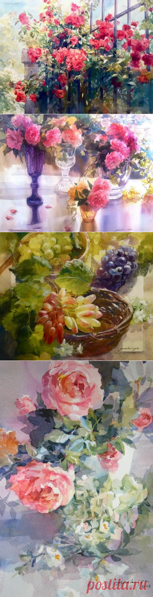 (+1) Акварели японского художника Tsukiyo Ono