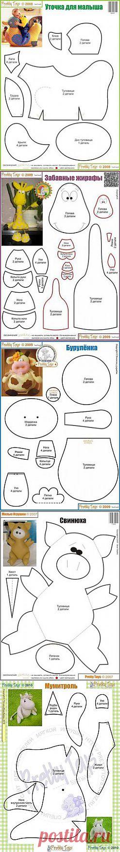 Выкройки игрушек от "Pretty Toys".