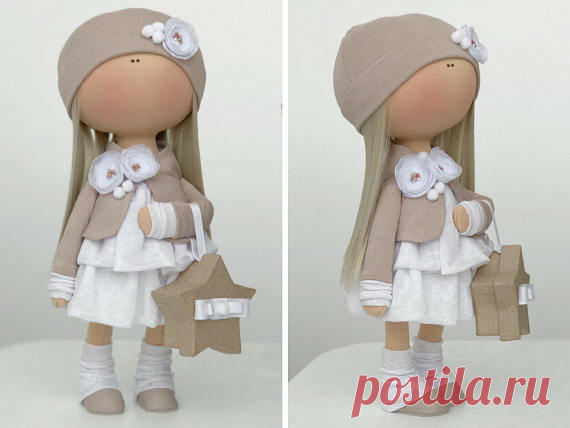 Handmade doll Stoffpuppe Poupée Tilda doll Fabric doll Textile