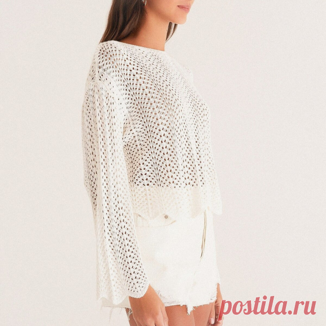 Новые модификации популярного ажура: 4 примера и 4 схемы для вязания спицами | Вяжем вместе! | Дзен