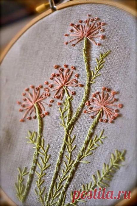 Красивая вышивка из самых простых элементов — Сделай сам, идеи для творчества - DIY Ideas