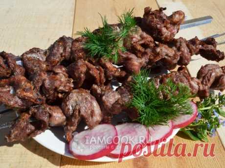 Шашлык из куриных желудков