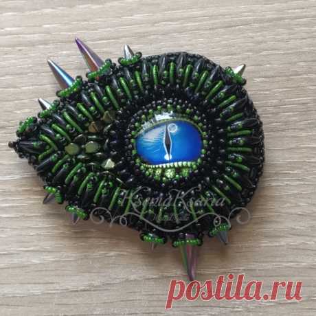 Мастер-класс. Вышиваем брошь "глаз дракона " / Мастер-классы / Бусинка