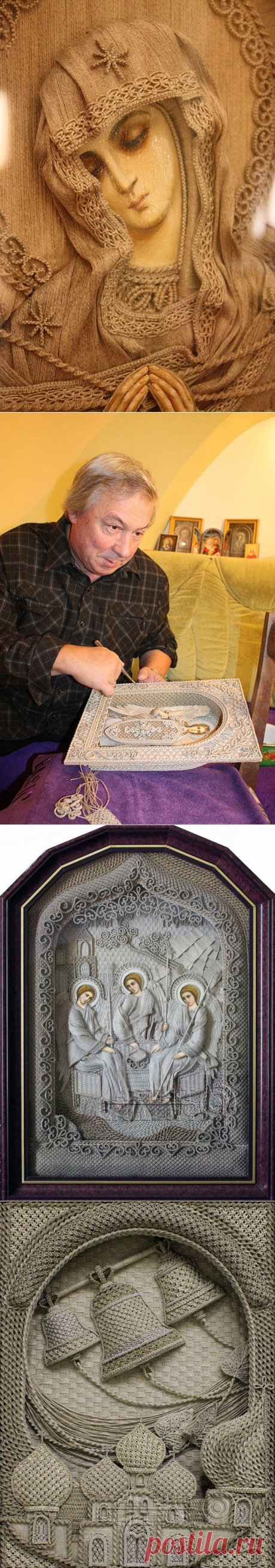 Уникальные иконы, выплетенные из льна