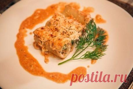 Макароны начиненные куриным фаршем / Изысканные кулинарные рецепты