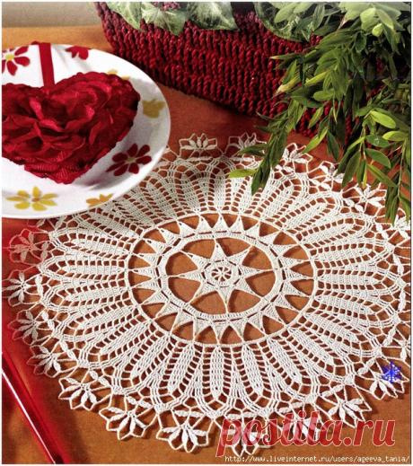 ВЯЖЕМ САЛФЕТКИ КРЮЧКОМ - 8 СХЕМ.